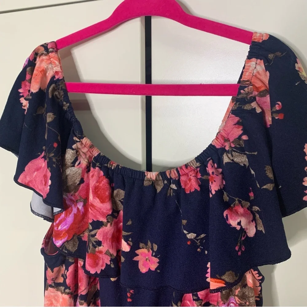 Girl’s Justice Floral Ruffled Sun Dress